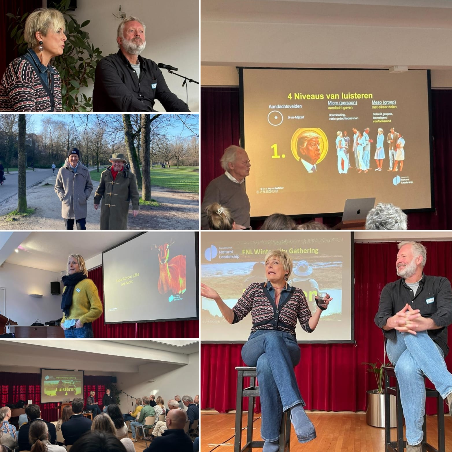 Collage Winter City Gathering van de Foundation for Natural Leadership op 27 januari 2024